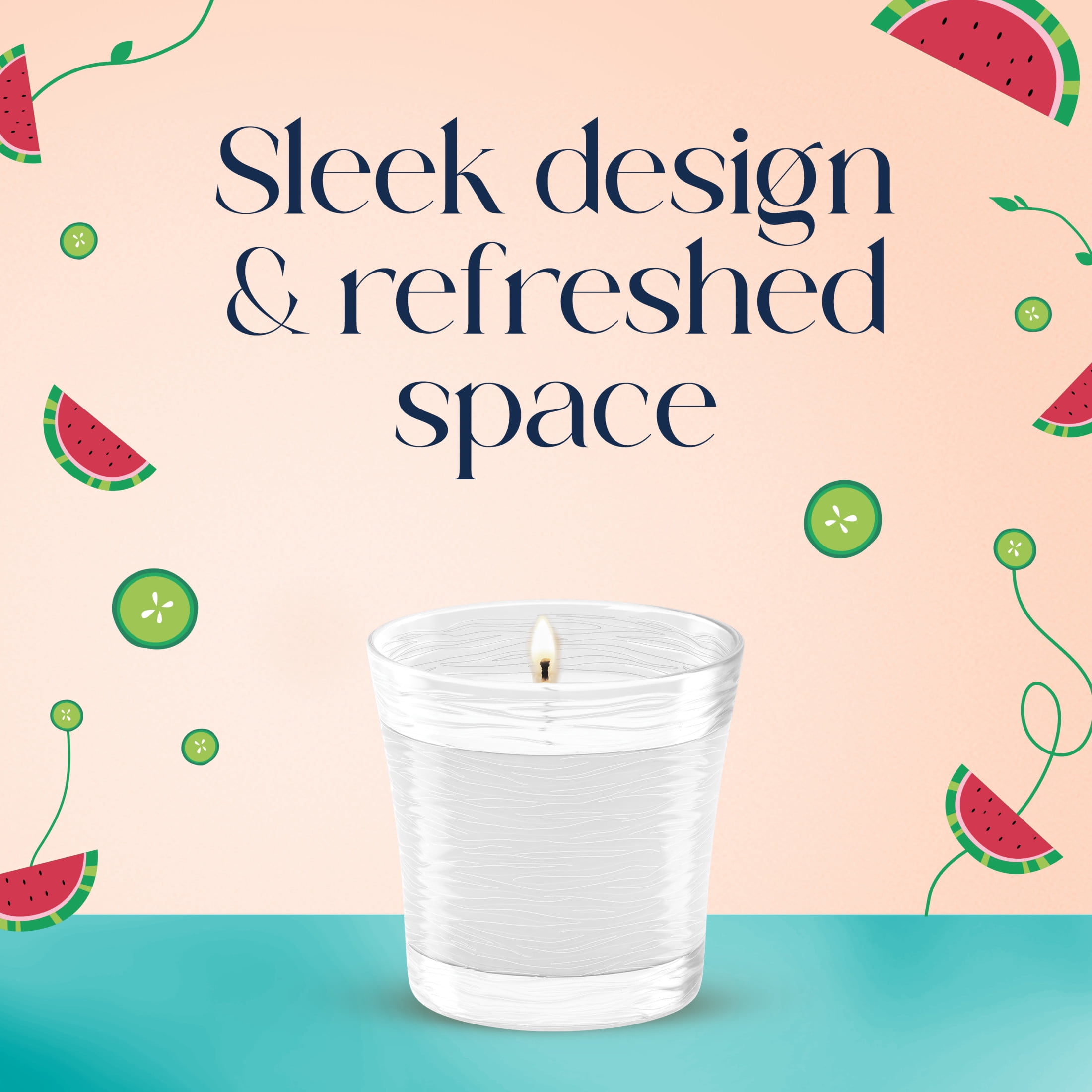 Glade Candle Jar, Watermelon Cucumber, 4.08 oz, 2 count