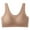 Khaki, variant on Women's Everyday Bra Seamless Thin Lightly Wirefree Teens Bralette Solid Color Underwear Workout Push Up Breathable Comfort Bra Pink Free Size