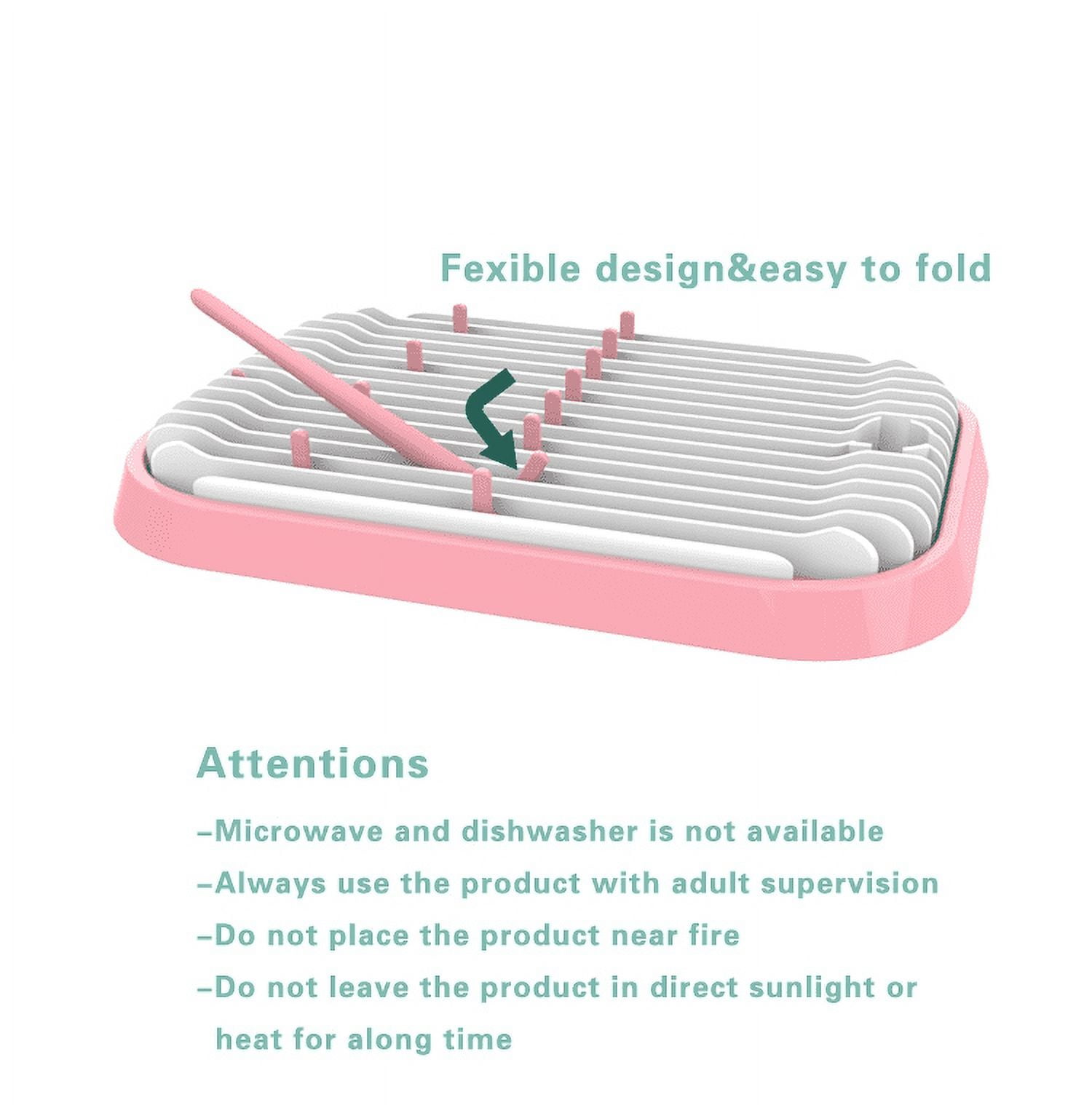 CradlePlanet Baby Bottles Drying Rack, BPA Free, Portable, BabyShower gift, White Color