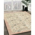 thumbnail image 3 of Ahgly Company Machine Washable Indoor Round Contemporary Vanilla Gold Area Rugs, 4' Round, 3 of 7