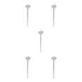 thumbnail image 2 of Jumpingount Marcador de página con colgante, accesorios para hacer joyas, Clips para libros, suministros de decoración para mujeres, palitos para Plata antigua 5piezas, 2 of 6