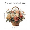 thumbnail image 4 of Adhesivo de pared con forma de cesta floral, elegante flor de rosa y anémona, 4 of 4