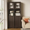 thumbnail image 5 of Asofer 67.1" Tall Bathroom Storage Cabinet with Adjustable Shelves, 2 Doors, for Bathroom, Kitchen, Living Room, Dark Brown, 5 of 10