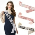 thumbnail image 2 of Birthday Sash and Tiara For Women Rhinestone Tiara Birthday Kit For Womens L9I7, 2 of 9