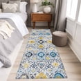 thumbnail image 4 of 2'x6' Rug Runners for Hallways Kitchen, Vintage Ethnic Non Slip Entryway Beside Floor Carpet Runner, Morocco Boho Farmhouse Abstract Texture Washable Laundry Room Bedroom Throw Rugs Mat, 4 of 8
