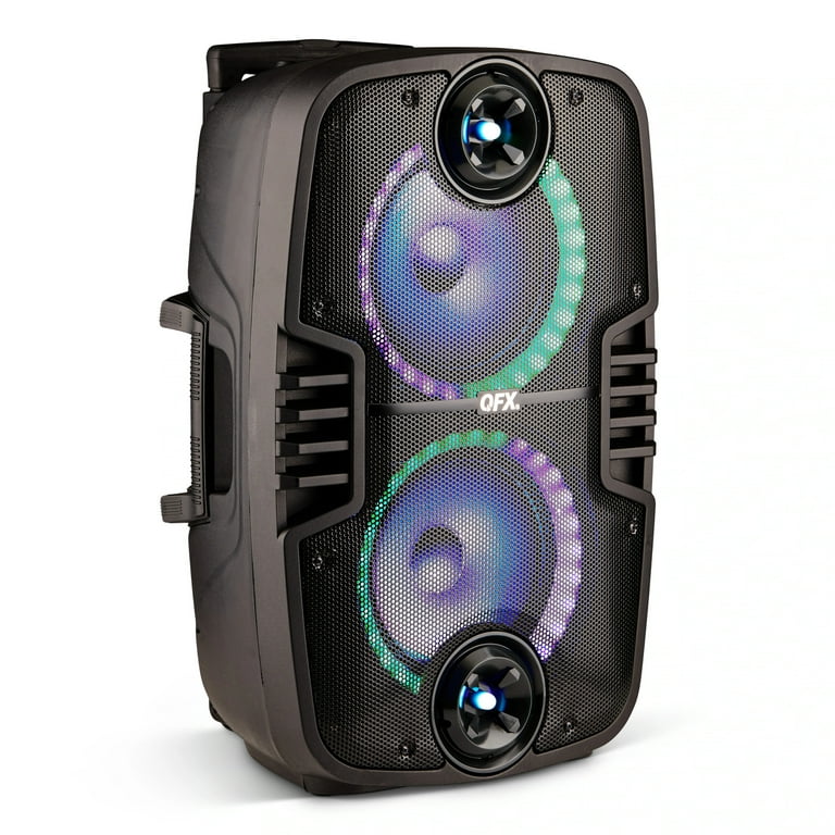 QFX PBX-311 2 x 10 in. Bluetooth Speaker with LED Light Effects, Black - Walmart.com QFX PBX-311 2 x 10 in. Bluetooth Speaker with LED Light Effects, Black - Walmart.com