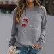 thumbnail image 2 of Gibobby Sudadera Navidad mujer navideño para mujer, cuello redondo, manga larga, navideño, sudaderas navideñas informales(Gris,CH), 2 of 4