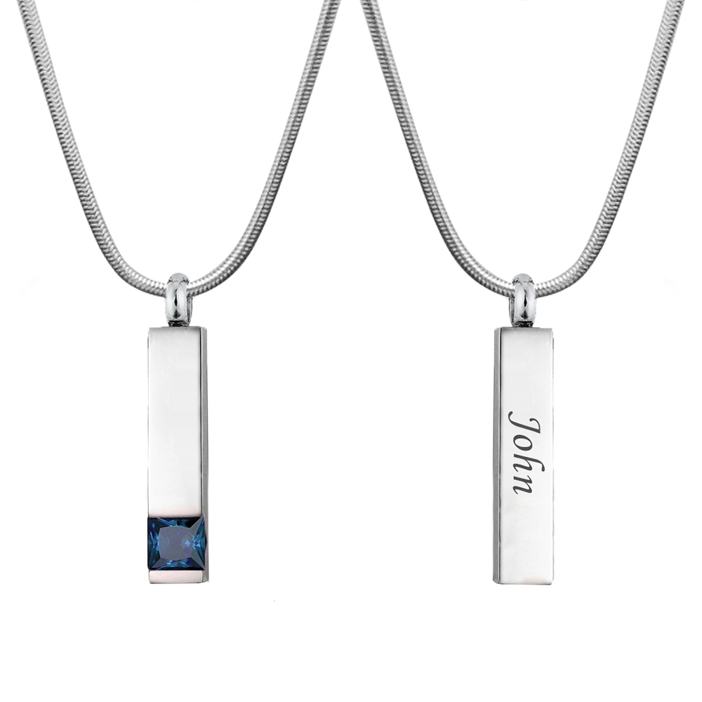 Anavia Personalized September Birthstone Ashes Holder Cremation Necklace