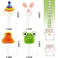 thumbnail image 2 of 4PCS Hamster Hat Mini Small Animals Hat with Adjustable Strap Lovely Hand Knitted Frog Rainbow Carrot Tiny Hats for Lizard Guinea Pig Reptile Christmas Holiday Party Clothes Costume Accessories, 2 of 7