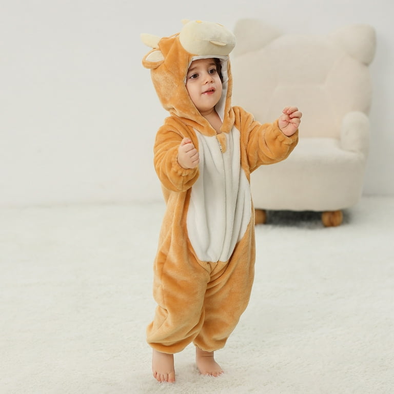 Hicidod Baby Romper Unisex Cute Animal Fleece One-Piece Outfit