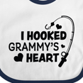 thumbnail image 4 of Inktastic I Hooked Grammy's Heart with Fishing Rod Boys or Girls Baby Bib, 4 of 4
