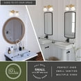thumbnail image 3 of Huntley 2 Light LED Compatible Gold Brass Farmhouse Bathroom Vanity Wall Fixture White Schoolhouse Glass, 3 of 12