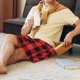 thumbnail image 5 of Balery Buffalo Plaid Red Black Pantalones cortos de pijama de punto de algodón para hombre con cinturilla y bolsillos-XX-Large, 5 of 6