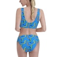 thumbnail image 3 of Picia Colorful Snake Women's High Waisted Bikini Scoop Neck Swimsuit Two Pieces Bathing Suit-X-Large, 3 of 8