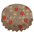 thumbnail image 2 of Pioneer Flower Floral Print Pattern Round Tablecloth 60 X 60 Inch, Wrinkle Resistant Wipeable Table Cloth for Kitchen Dining Picnic Patio Party, 2 of 6