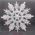 thumbnail image 2 of 2025 Large Snowflakes Set Of 5 White Glittered Snowflakes 12" Christmas Decorative Hanging Orn, 2 of 4