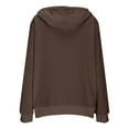thumbnail image 7 of yoeyez Fleece Fuzzy Hoodie Women Full Zip Up Fall Lightweight Jacket with Hood Long Sleeve Soft Warm Hoodies Sweatshirts Coats Brown,XXL, 7 of 7