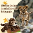 thumbnail image 3 of Tezituor 16" Leopard Stuffed animal Realistic Stuffed Cheetah Plush Toy Soft Body Pillow, 3 of 7