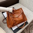 thumbnail image 1 of LHSHID Large capacity Women Shoulder Bags Pu leather Brand Designer lady Handbags Travel big totes chain female Crossbody bags black, 1 of 6