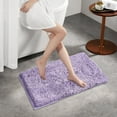 thumbnail image 4 of Eqslft Lavender Shaggy Bathroom Bath Mat, Soft Plush Microfiber Floor Rug, Non- Absorbent Shower Mat for Bathroom, Tub & Bedroom, 4 of 6