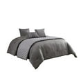thumbnail image 1 of Benjara BM225159 Polyester Comforter Set with Geometric Print, Gray - King Size - 10 Piece, 1 of 5