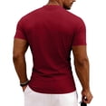 thumbnail image 5 of Mens T-Shirts Athletic Casual Short Sleeve Crew Neck T-Shirts Summer Breathable Lightweight Loose Fit Tee Active Lounge Wear Wine 3XL, 5 of 6