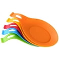 thumbnail image 2 of 5-PACK Kitchen Silicone Spoon Rest, Flexible Almond-Shaped Silicone Kitchen Spoon Holder, Cooking Utensil Rest Ladle Spoon Holder, Assorted Colors, 2 of 5