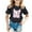 Black, variant on Girls Cute Easter Print Round Neck Short Sleeved Casual T Shirt Top Girls' T-Shirts Summer Casual Tee