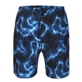 thumbnail image 3 of Vsdgher Blue Lightning Men's Beach Shorts, Surfing shorts, Swim trunks, Quick Dry Swim Trunks for Surfing Beach Fun -X-Large, 3 of 6