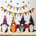 thumbnail image 3 of SUSUchens Muñeco de gnomo de Halloween Murciélago espeluznante Calabaza Araña Gato negro Sombrero de bruja Barba completa Gnomo de escritorio sin rostro Adorno de peluche Favores de fiesta Naranja, 3 of 8