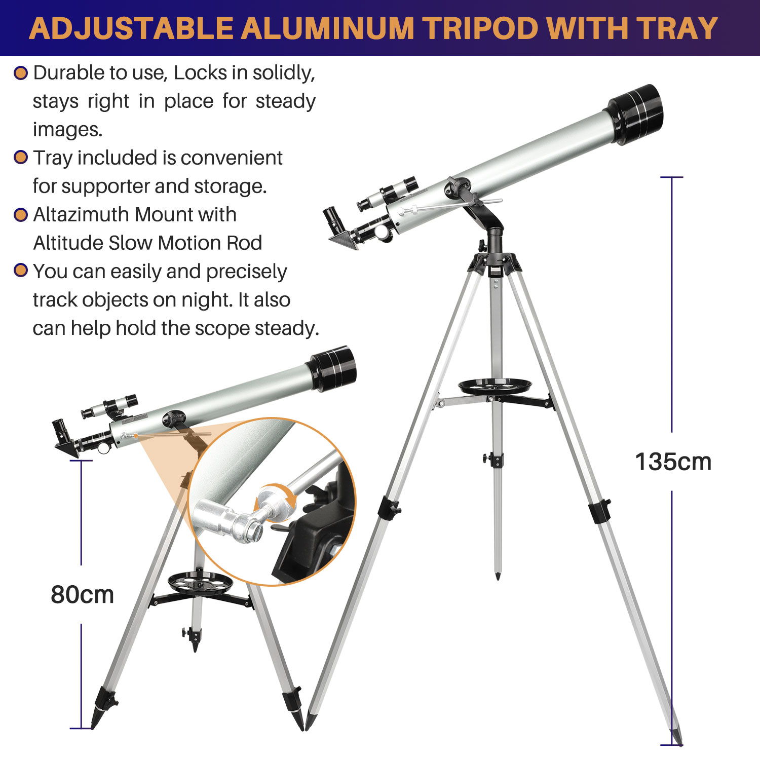 USCAMEL 700mm Refractor Telescope for Beginners photo 7