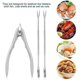 thumbnail image 4 of 1 juego: 3 piezas de langosta de acero inoxidable, cangrejo, tenedor para mariscos, nuez, langosta, herramienta de cocina, langosta pequeña, camarones grandes Sincero Electrónica, 4 of 5