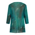 thumbnail image 5 of DeHolifer T-Shirts for Women Plus Size V-Neck Novelty Printed 3/4 Sleeve Casual Loose Tunic Tops Army Green M, 5 of 7