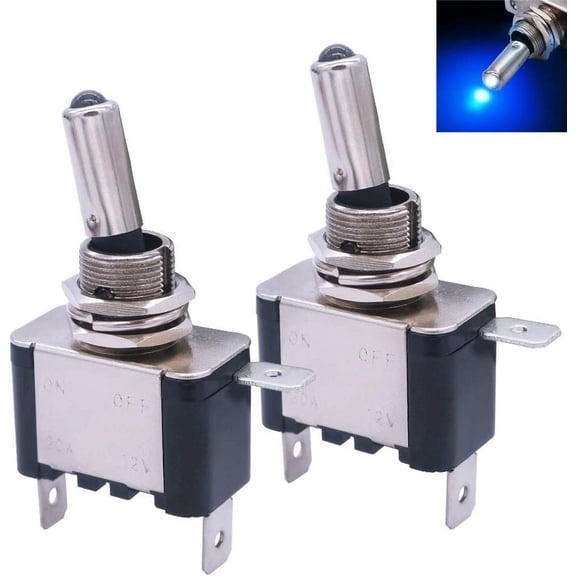 LED Illuminated On/Off Toggle Flick Switch Lighted Car Dash Dashboard 12V 20A