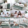 thumbnail image 5 of 3 Piece Green Gray White Duvet Cover Set California King,Microfiber Comforter/Quilt Cover with Corner Ties and 2 Pillowcases,Country Vintage Gradient Wooden Plank Soft Bedding with Zipper Closure, 5 of 8