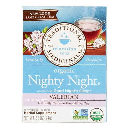TRADITIONAL MEDICINALS - Nighty Night Valériane, Thé à base de plantes bio, 16 Count
