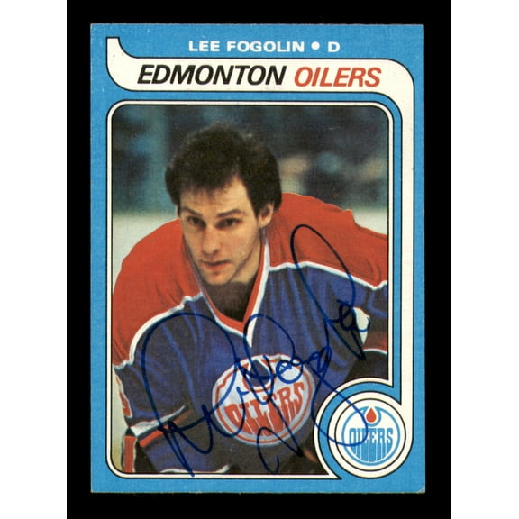 Lee Fogolin Autographed 1979-80 Topps Card #183 Edmonton Oilers SKU #251334