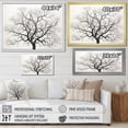 thumbnail image 4 of Designart "Oak Trees In Black And White" Tree Oak Floater Framed Wall Art Prints, 4 of 5