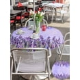 thumbnail image 4 of Outdoor Tablecloth with Umbrella Hole Zipper Purple Lavender Round Tablecloth 60" Waterproof Outside Table Cloth Spring Watercolor Wild Flowers Plant Patio Table Cover Tablecloths for Picnic Party, 4 of 5