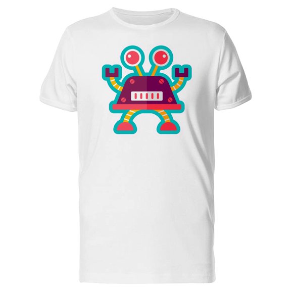 Cartoon Robot With Blue Outline Tee Men's -Image by Shutterstock