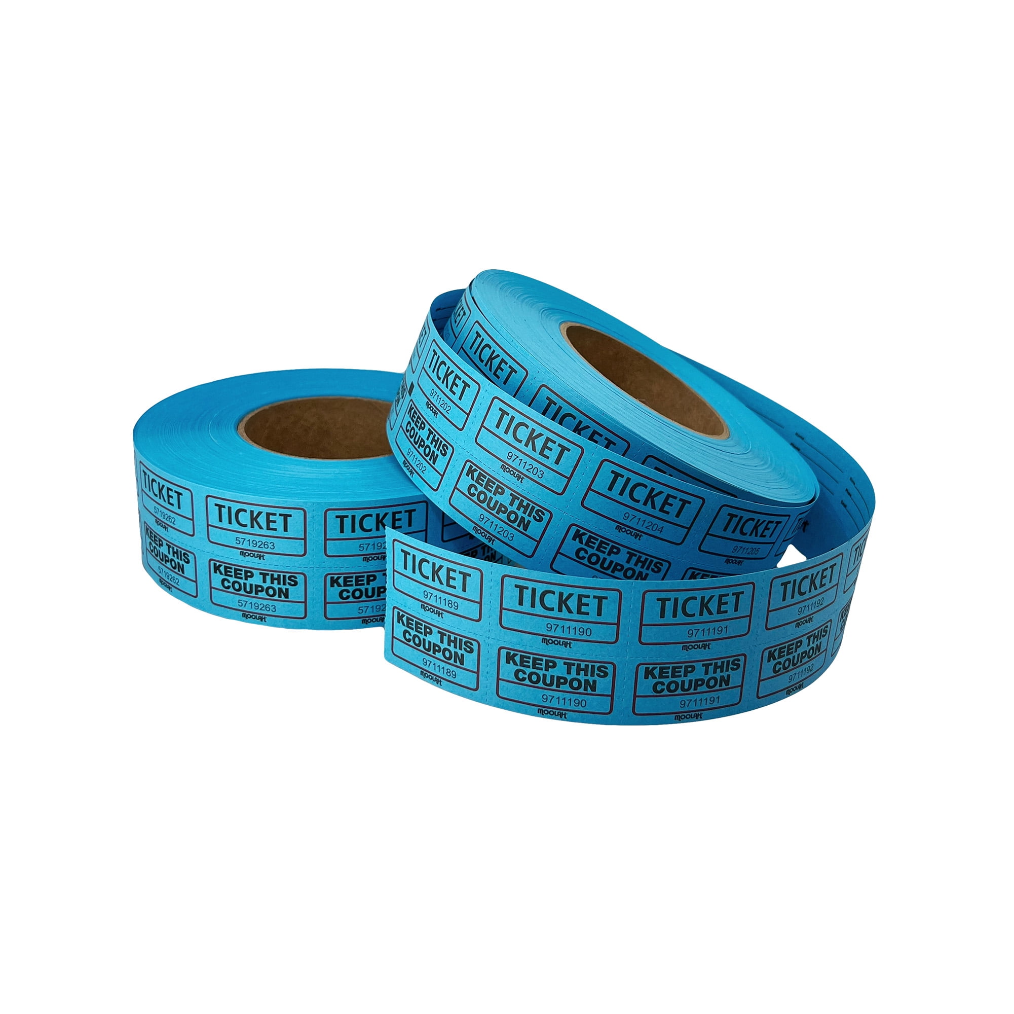 Moolah Double Ticket Roll, Blue, 2 Pack