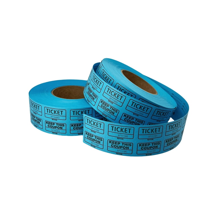 Amazon.com : Moolah Double Raffle Ticket Roll, Blue, 2000