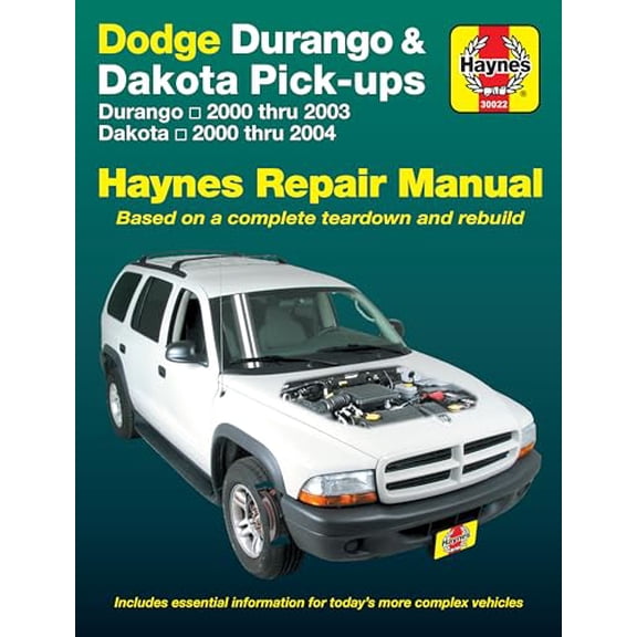 Pre-Owned Dodge Durango 2000 Thru 2003 & Dakota 2000 Thru 2004 Pick-Ups Haynes Repair Manual: Durango 2000 Thru 2003 Dakota 2000 Thru 2004 (Paperback) 1563926776 9781563926778