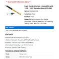 thumbnail image 2 of Front Shock Absorber - Compatible with 1999 - 2002 Mercedes-Benz E55 AMG 2000 2001, 2 of 2