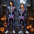 thumbnail image 5 of Halloween Costumes for Couples, Halloween Costumes, Skeleton Costume, Adult Men & Women Skeleton Halloween Costume Unisex Skeleton Jumpsuit Pajamas Onesie Cozy One Piece Cosplay Party 2026, 5 of 5