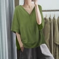 thumbnail image 2 of Women's Casual V Neck T-Shirt Soft Comfortable Loose Fit Fashion Top for Everyday Wear, 2 of 2