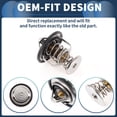 thumbnail image 4 of Termostato de coche Termostatos de refrigerante del motor para Toyota YARIS 1.0 2005 - 2011 No.9091603134 1 Pcs, 4 of 6