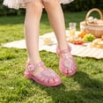 thumbnail image 3 of Eltusu Girls Jellies, Non Slip Summer Princess PU Casual Jelly Shoes Pink Size 1(Big Kids), 3 of 8