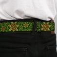 thumbnail image 4 of Buckle-Down Belt, Seatbelt Buckle Belt, Holiday Holly Green Gold Red, 30 to 44 Inches, 4 of 9