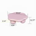 thumbnail image 3 of Noble House Kieran 35" Cloud Coffee Table, Modern Minimalist Living Room Table, Small Space Accent Table, Pink, 3 of 5